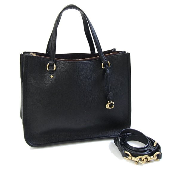Coach Handbags - Coach Handbag Tyler Carryall 28 C3460 Black Leather Shoulder Bag Hand Tote